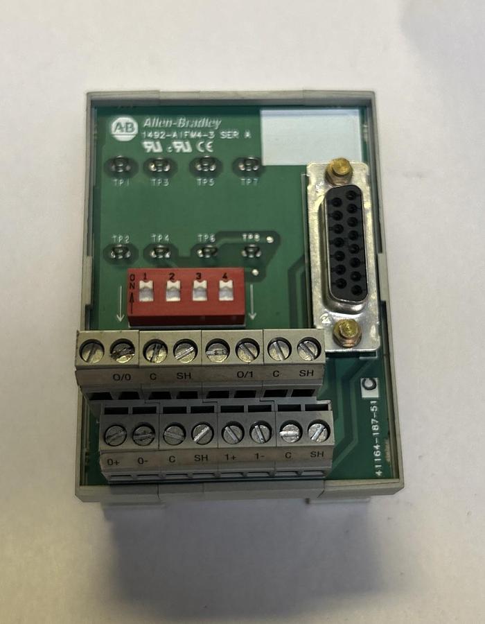 Used ALLEN BRADLEY,1492-AIFM4-3,WIRING MODULE