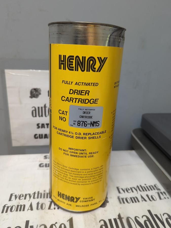 Used HENRY,876-NMS,FULLY ACTIVATED DRIER CARTRIDGE NEW