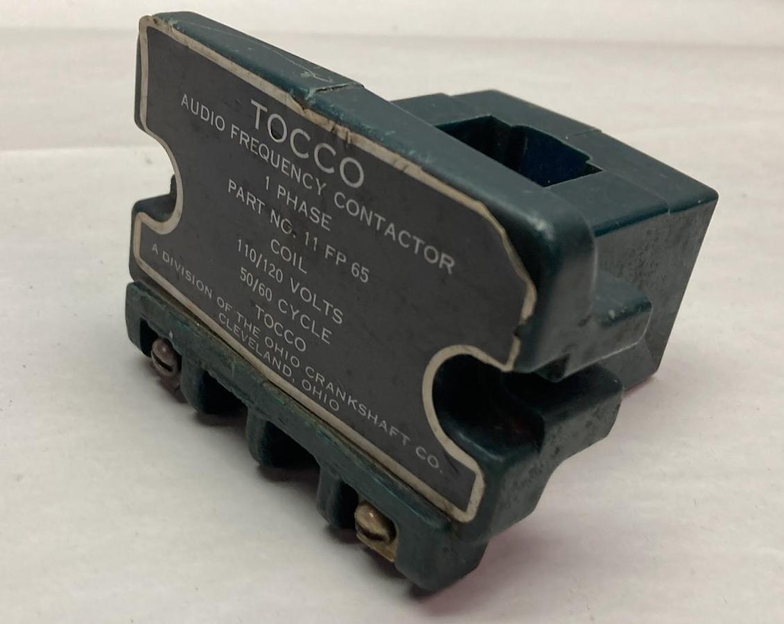 Used Tocco,11-FP-65,1-Phase Audio Frequency Contactor 110/120V 50/60Cycle