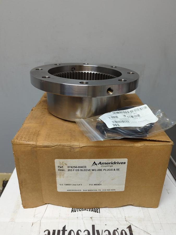 AMERIDRIVES,074254-004EB 203 F EB,SLEEVE WITH LUBE PLUGS AND SEAL NOS