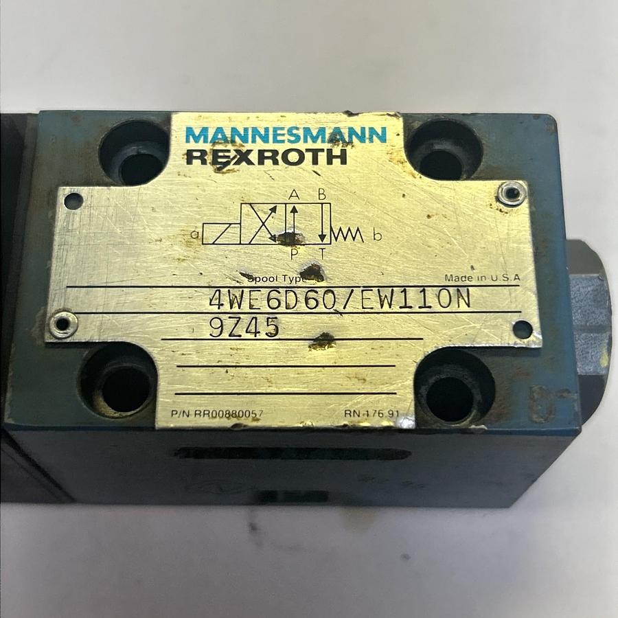 Used REXROTH,4WE6D60/EW110N,DIRECTIONAL HYDRAULIC VALVE