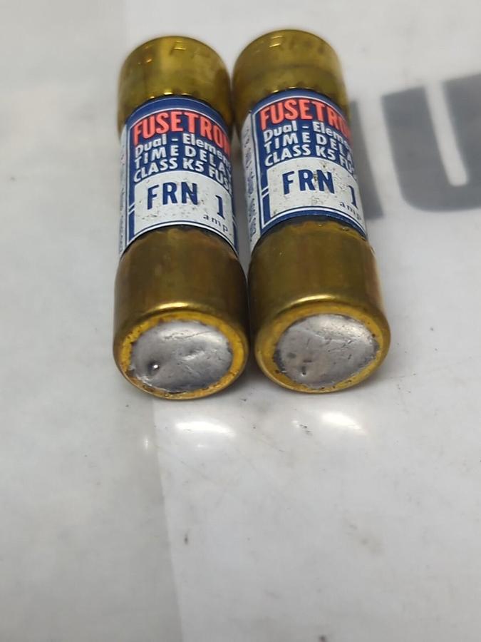 COOPER BUSSMANN,FRN-1,FUSETRON 1 AMP FUSE LOT OF 2 NOS