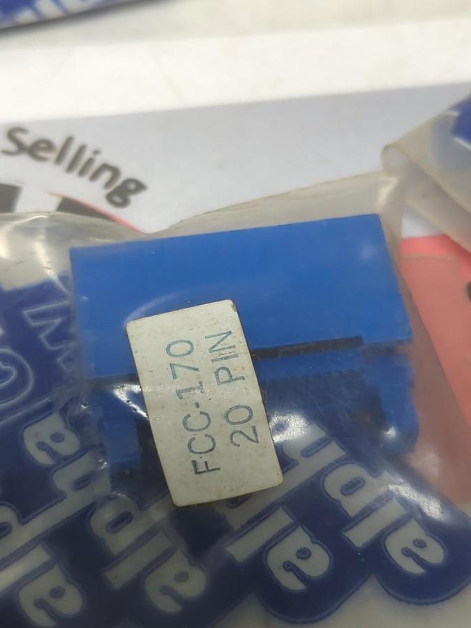 ALPHA,FCC-170,CARD EDGE CONNECTOR 20-PIN LOT OF 8 NOS