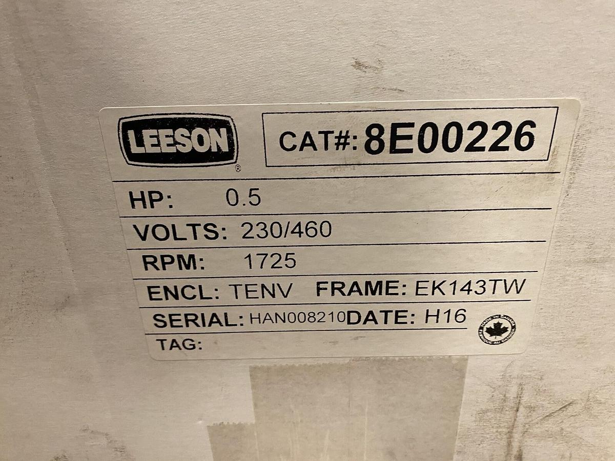 LEESON,8E00226,SLIP RING MOTOR, .5HP 1725RPM 230/460V FRAME EK143TW