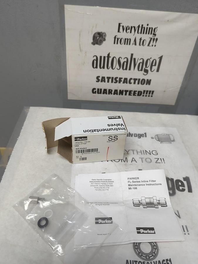 PARKER,KIT-F4-5-V,STRAIGHT INLINE FILTER MAINTENANCE KIT NEW