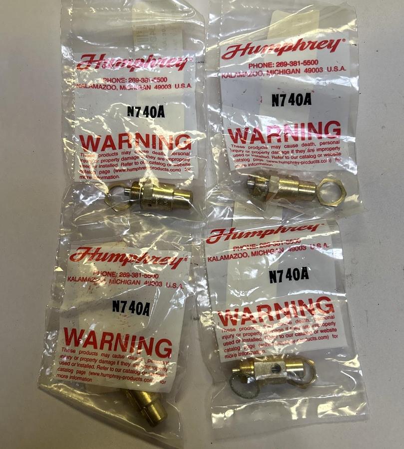 HUMPHREY,N740A,VALVE ASSEMBLY LOT OF 4 NOS