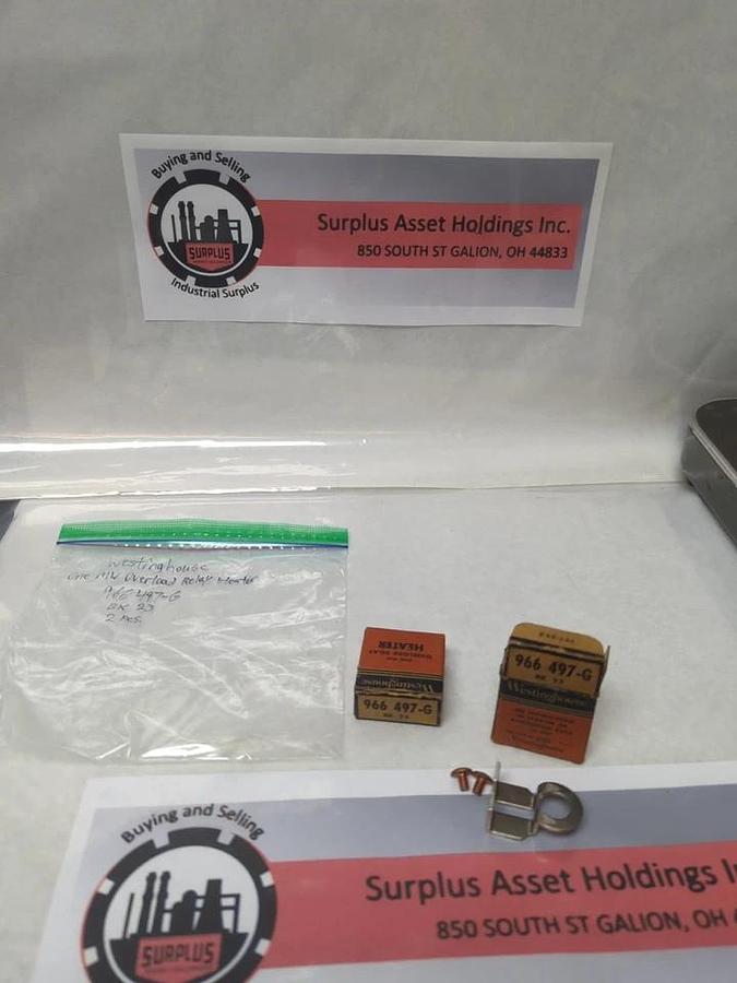 WESTINGHOUSE,966 497-G,OVERLOAD THERMAL HEATER RELAY LOT OF 2 NOS