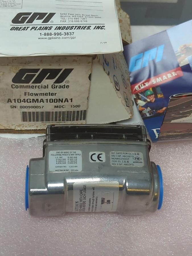 GPI ,A104GMA100NA1 ,ELECTRONIC DIGITAL FLOWMETER NOS