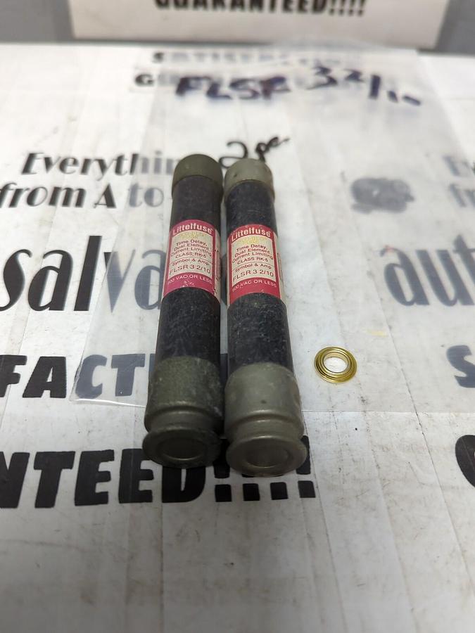 LITTELFUSE,FLSR 3-2/10,DUAL-ELEMENT 3-2/10 AMP FUSES  LOT OF 2 NOS