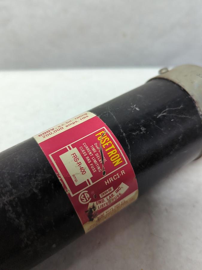 Used COOPER BUSSMANN,FRS-R-400,FUSETRON 400 AMP FUSE PRE-OWNED