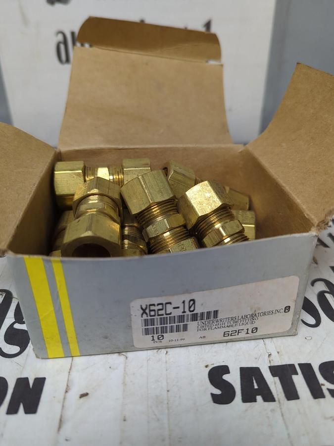 PARKER,X62C-10,BRASS SWIVEL FITTING BOX OF 10 NOS