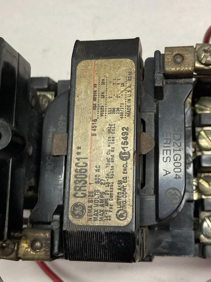 Used General Electric,CR306C1,Motor Starter Size 1