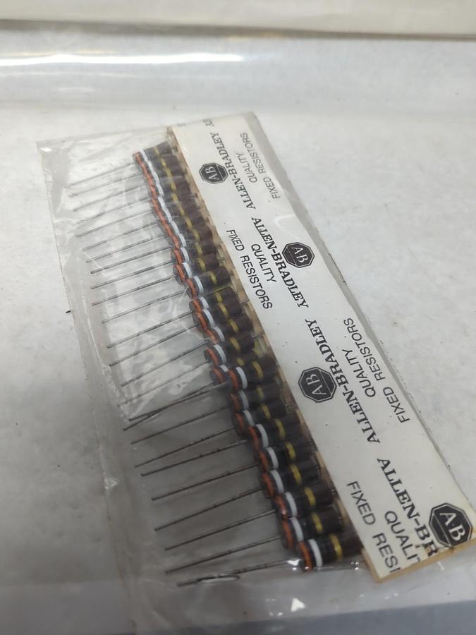 ALLEN-BRADLEY,RC42GF390J,FIXED RESISTORS 39 Ω 5% TOL 2 WATT PACK OF 25 NOS