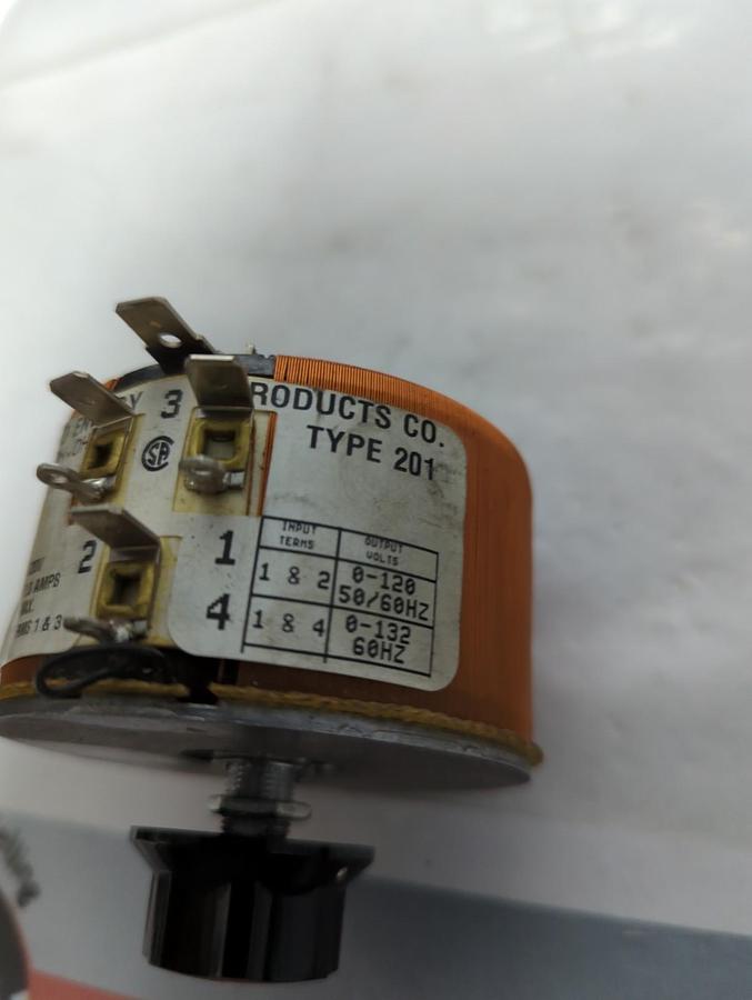 Used STACO ENERGY,TYPE 201,TRANSFORMER/VARIABLE RESISTOR PRE-OWNED