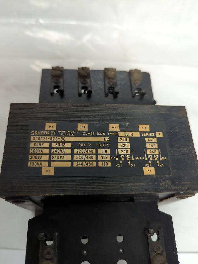 Used SQUARE D,9070-E0-4,SERIES B TRANSFORMER PRE-OWNED