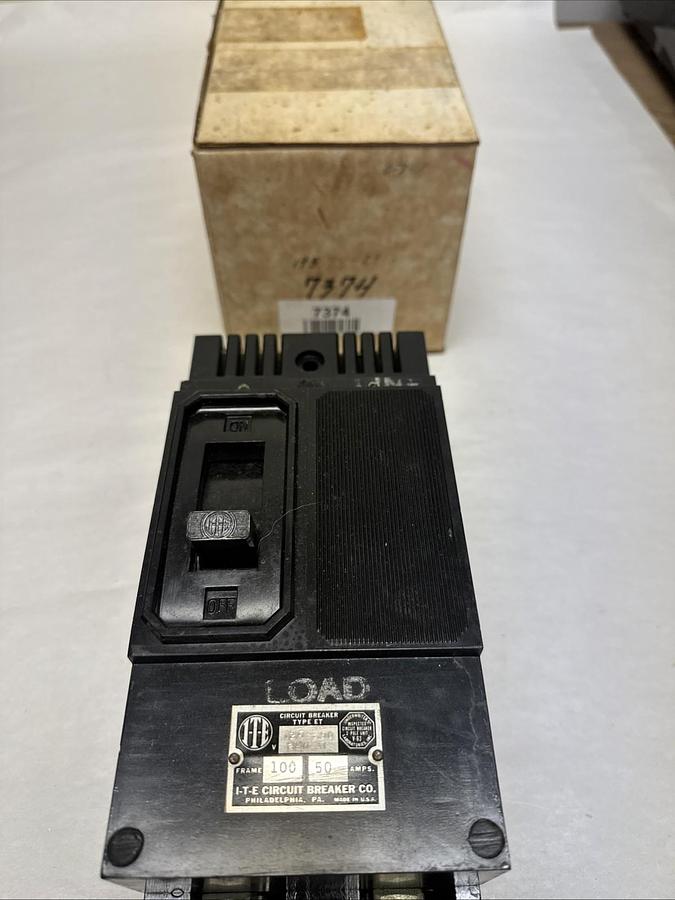 Used ITE,ET50,50 Amp 2 Pole Molded Circuit Breaker