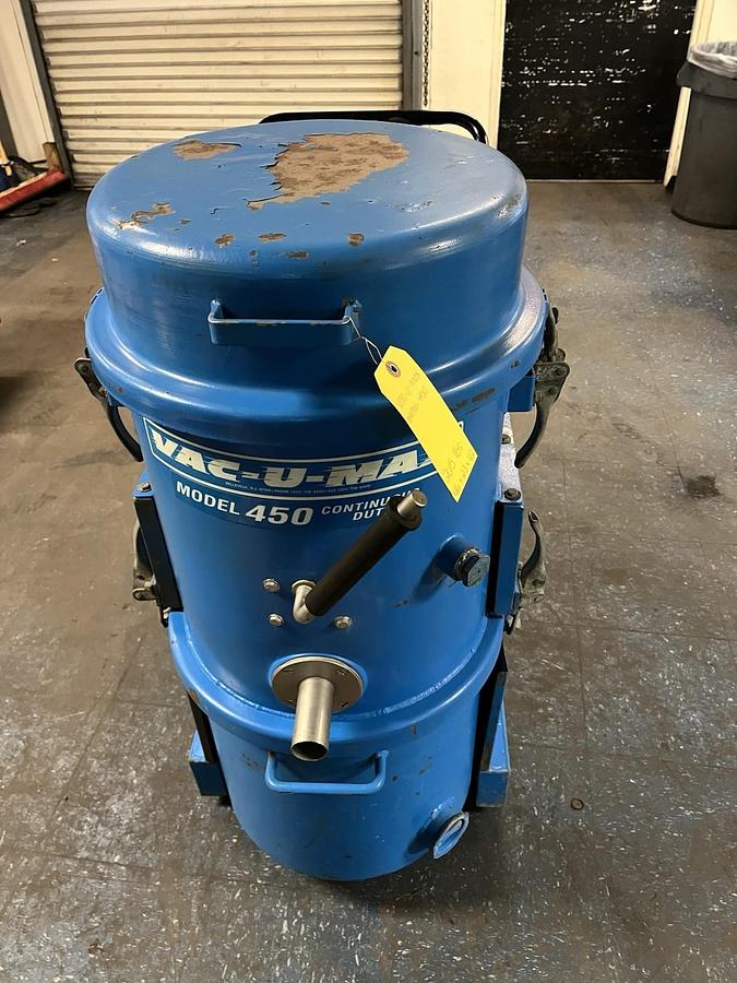 Used VAC-U-Max,MDL110,MODEL 450 CONTINOUS DUTY VACUUM 2HP 230V 3PH