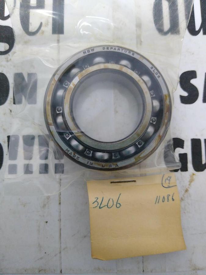 New Departure,3L06 11086,Single Row Ball Bearing Lot of 2 NOS