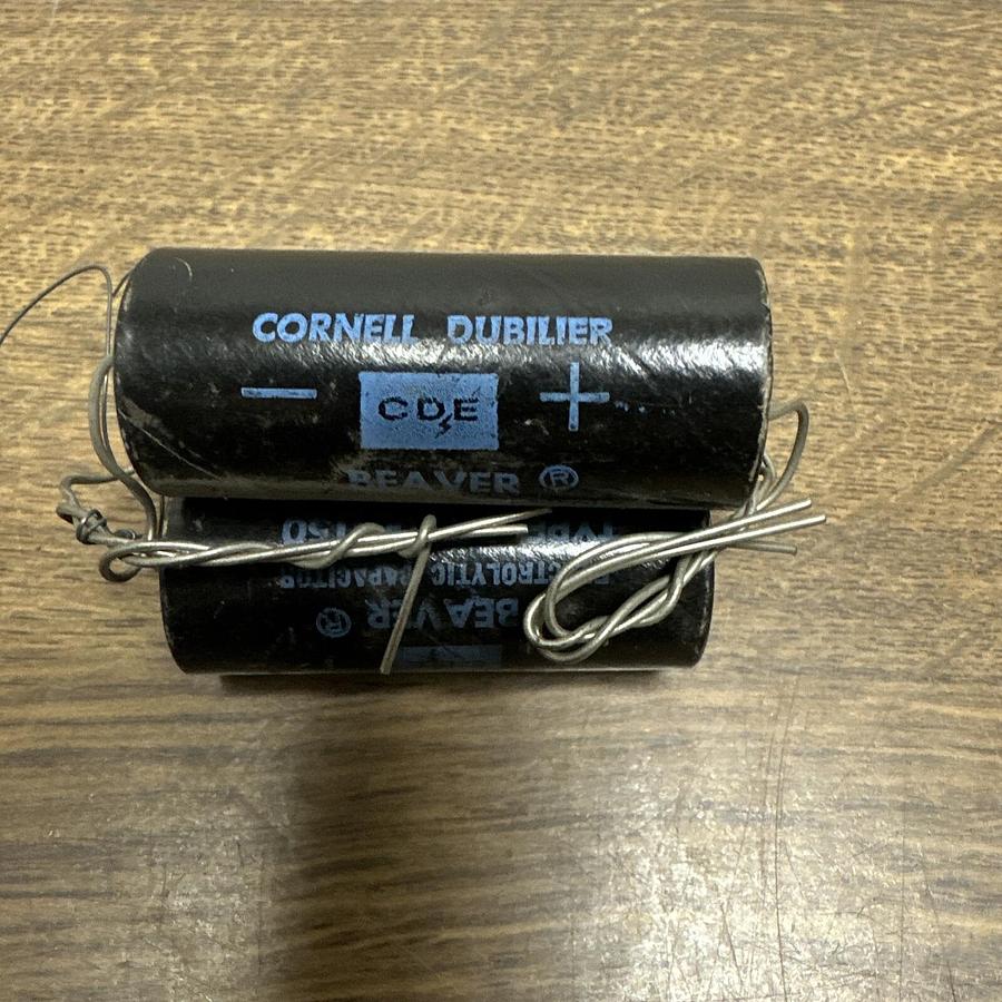 Used Cornell Dubilier,BR100-150,Capacitor 100 MFD 150 WVDC LOT of 3