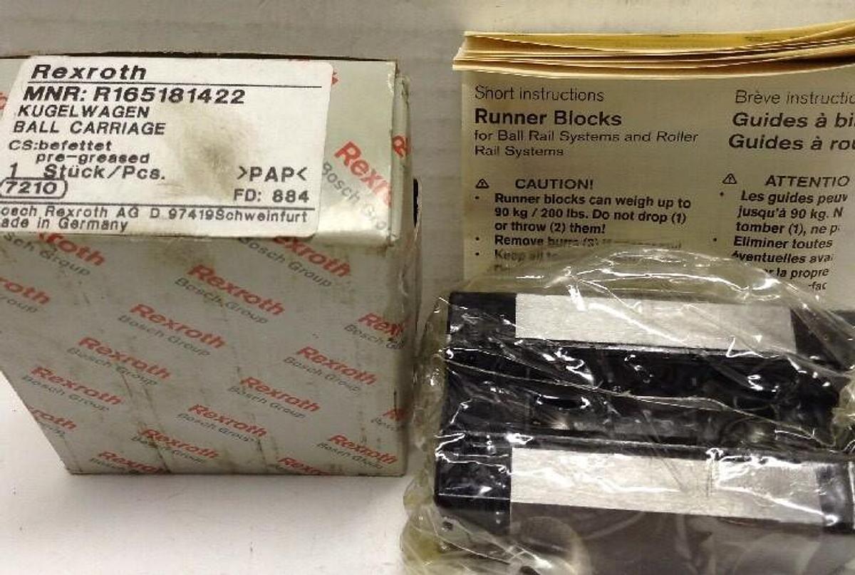 Rexroth,R165181422,Ball Carriage/Runner Block