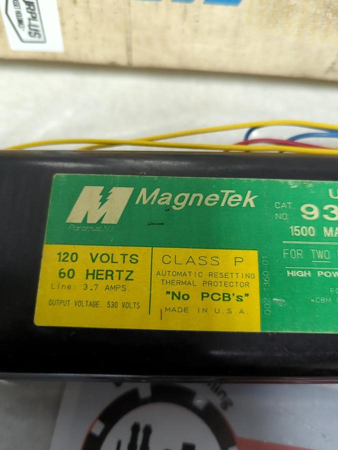 MAGNETEK,930-K-TC-P,RAPID START BALLAST 120V 60HZ NOS