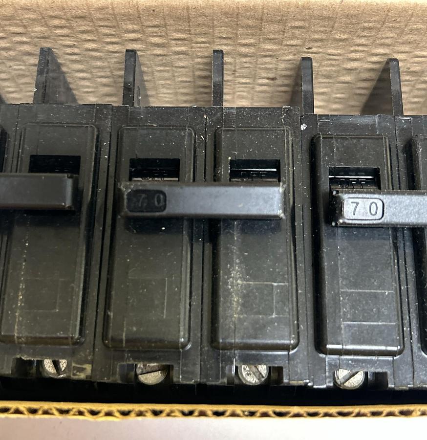 Used ITE,EQ-B270,CIRCUIT BREAKER 70A 120/240V 2P LOT OF 6