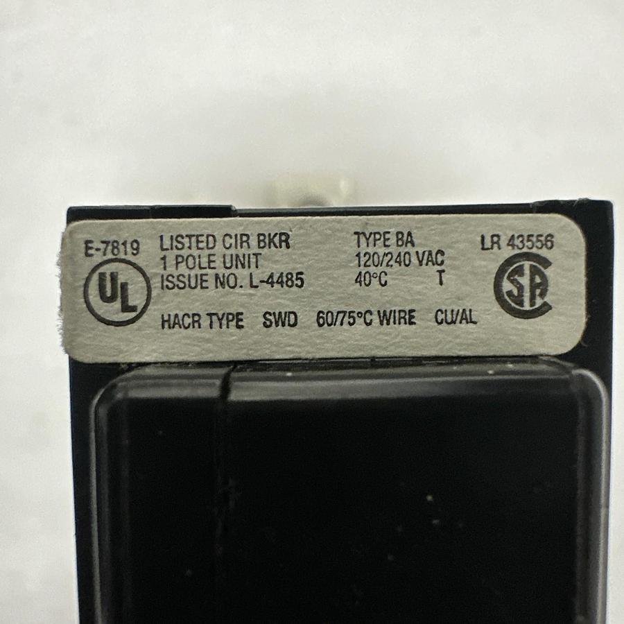 Used Cutler-Hammer,BAB1020,20AMP Single Pole 120VAC Circuit Breaker LOT of 8