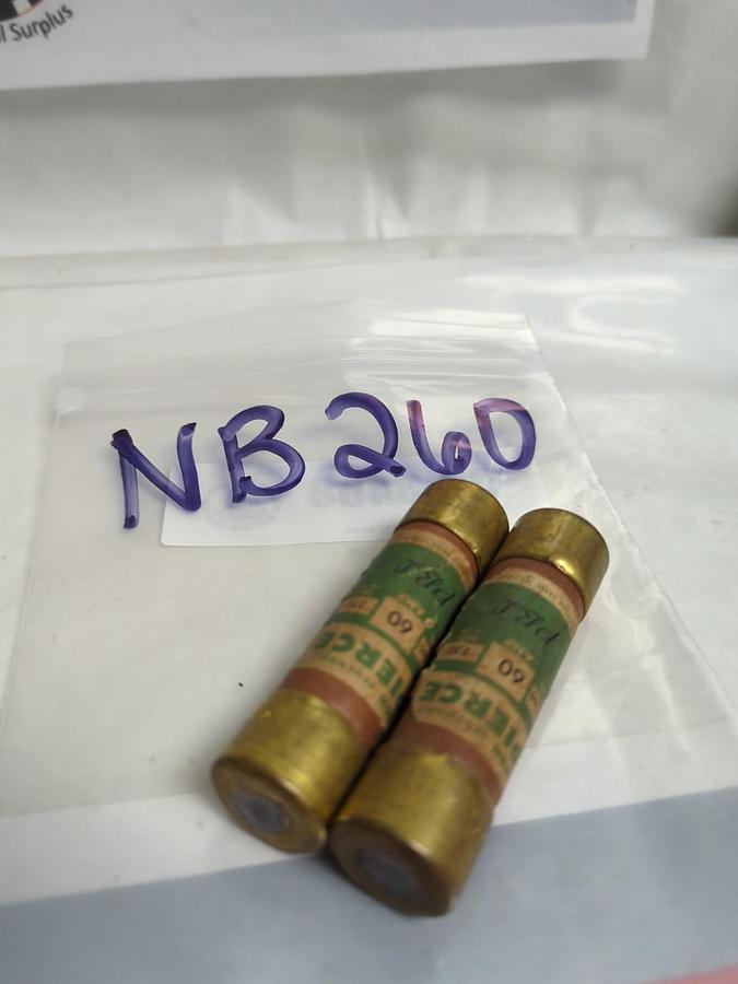 Used PIERCE,NB260,60 AMP FUSE LOT OF 2 PRE-OWNED