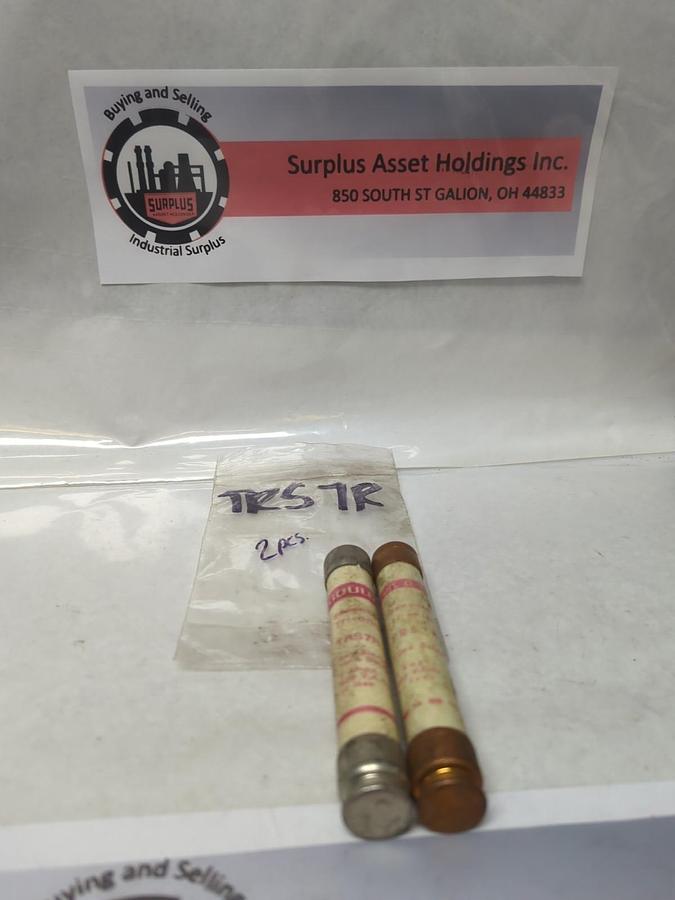Used GOULD SHAWMUT,TRS7R,TRI-ONIC 7 AMP FUSE LOT OF 2 PRE-OWNED