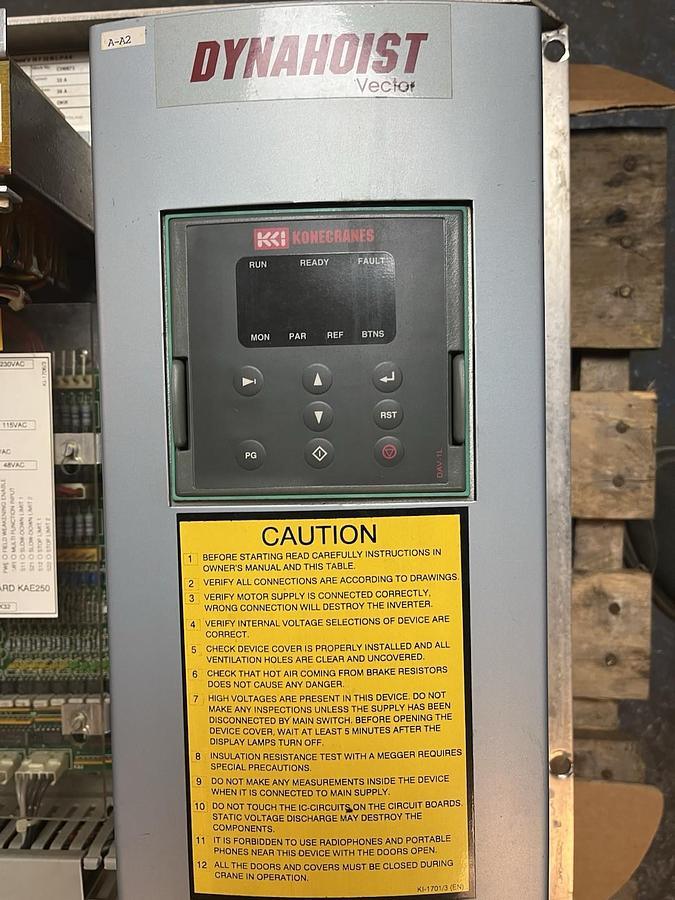 Used KONECRANES,DYNAHOIST VECTOR V-15-F-32-B-L-P-0-0,CRANE DRIVE UNIT DAV0150NFL1N1P1