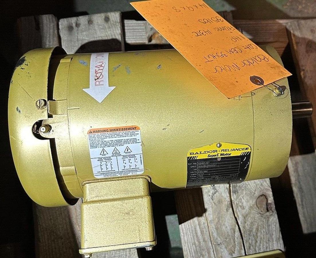 Used Baldor,CEM3546T,Motor 1HP 1760RPM 143TC 230/460 3PH