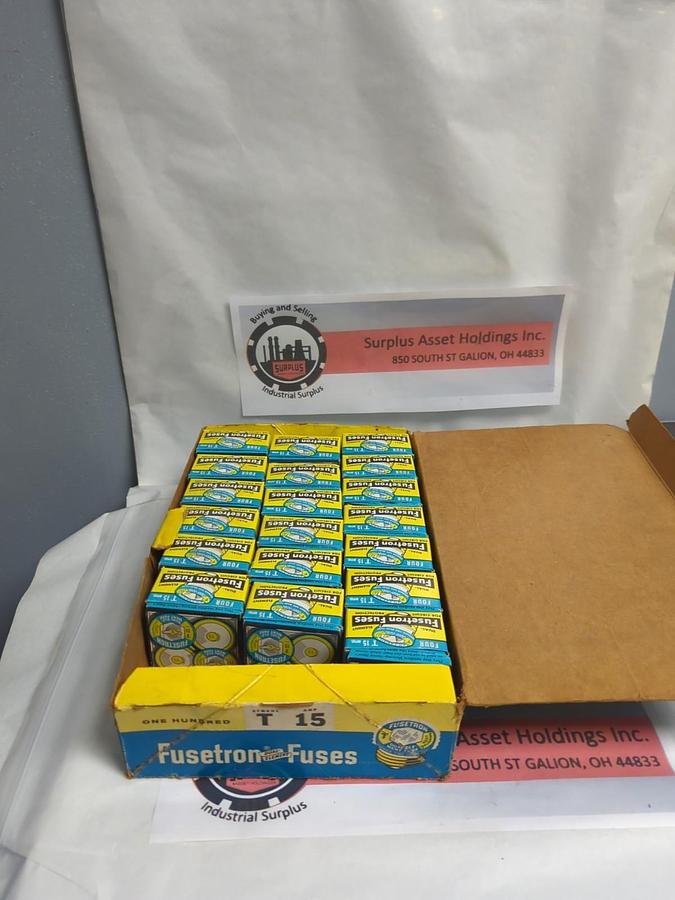 COOPER BUSSMANN,T 15,DUAL ELEMENT 15 AMP FUSES LOT OF 19-4 PC BOXES (74 PC) NOS