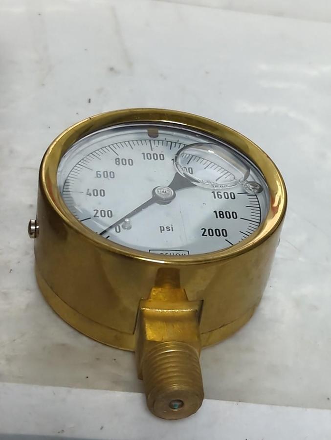NOSHOK,25.300 2000,PRESSURE GAUGE 1/4 INCH BOTTOM CONNECTION 2000PSI NOS