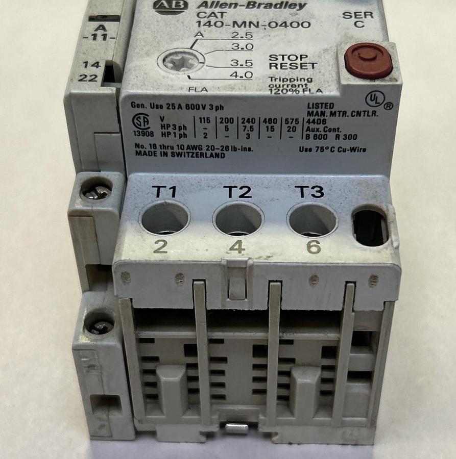 Used ALLEN BRADLEY,140-MN-0400,MANUAL MOTOR STARTER
