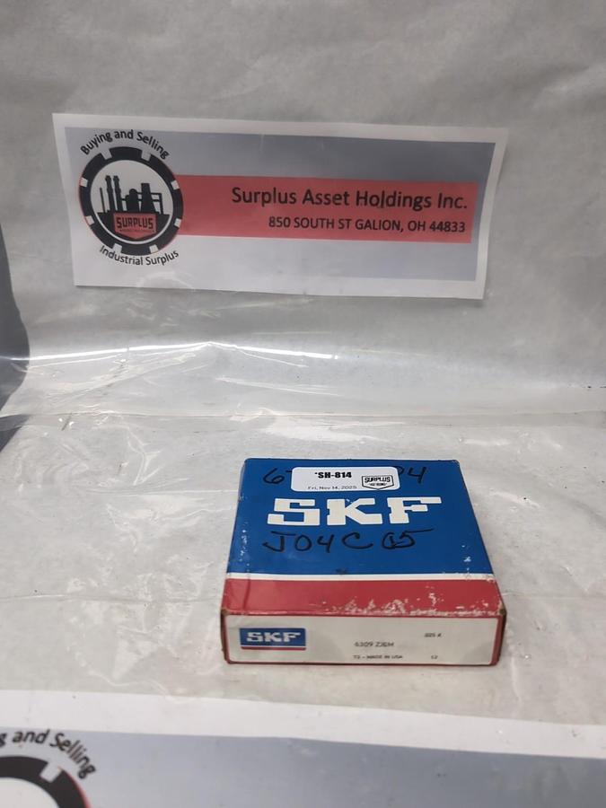 SKF,6309 ZJEM,DEEP GROOVE BALL BEARING NOS