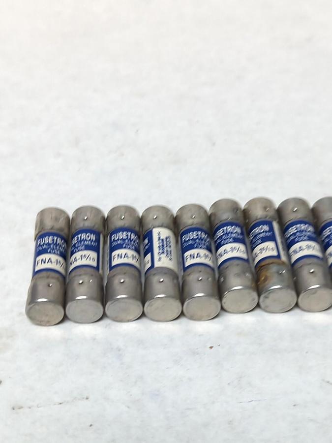 COOPER BUSSMANN,FNA 1-8/10,FUSETRON 1-8/10 AMP FUSE LOT OF 9 NOS