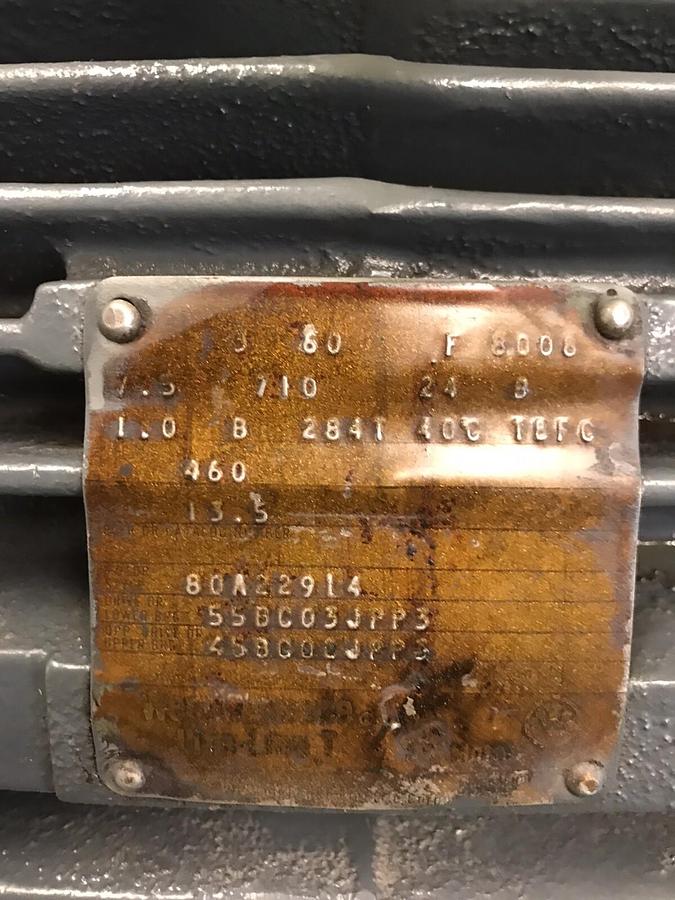 Used Westinghouse,80A22914,Motor 7.5HP 710RPM 460V 284T