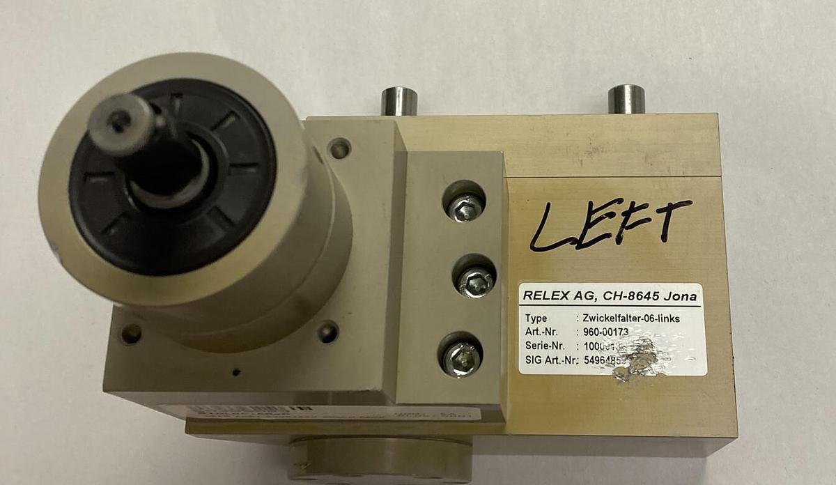 RELEX AG,54964859,LEFT ANGULAR GEAR REDUCER NOS