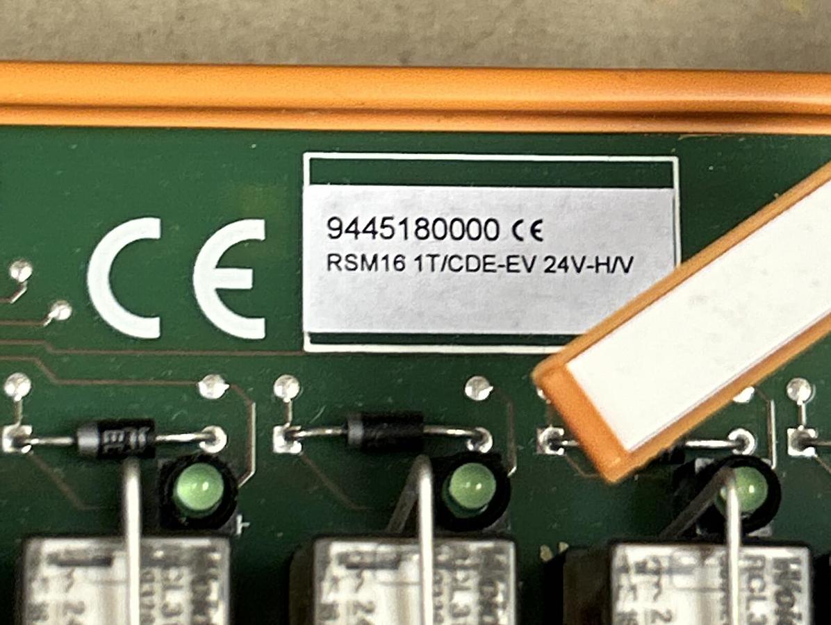 Used WEIDMULLER,9445180000 RSM16 1T/CDE-EV 24V-H/V,RELAY BOARD NEW