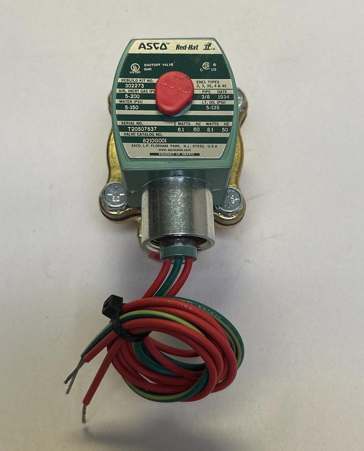 ASCO,8210G001,SOLENOID VALE 3/8INCH NOS