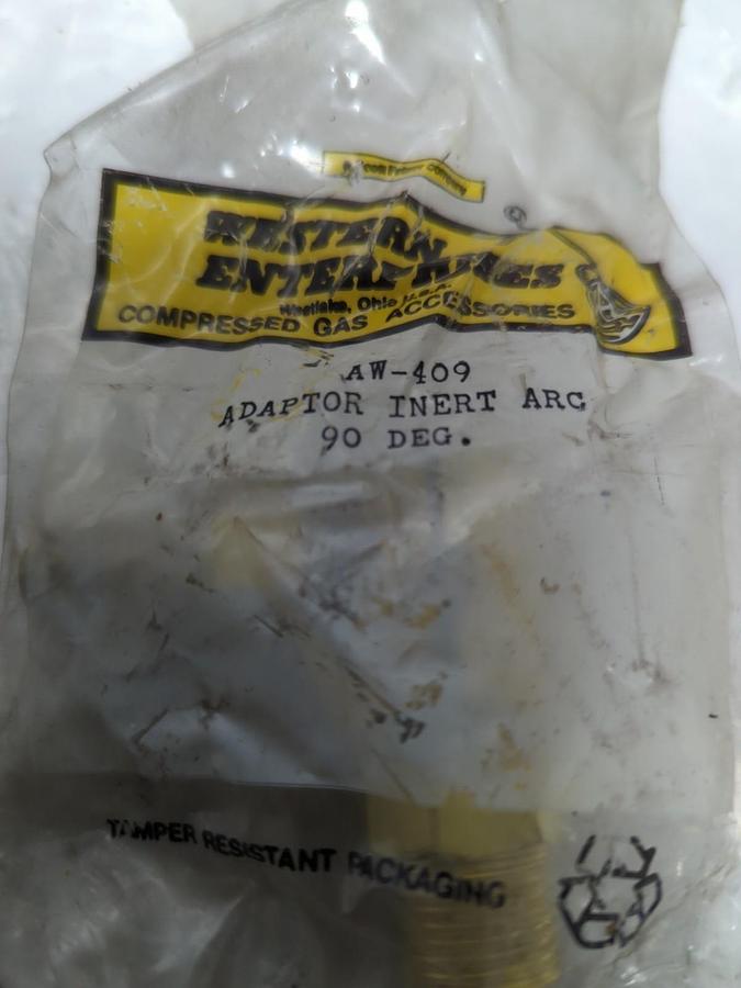 WESTERN ENTERPRISES,AW-409,ADAPTOR INERT ARC 90° NOS