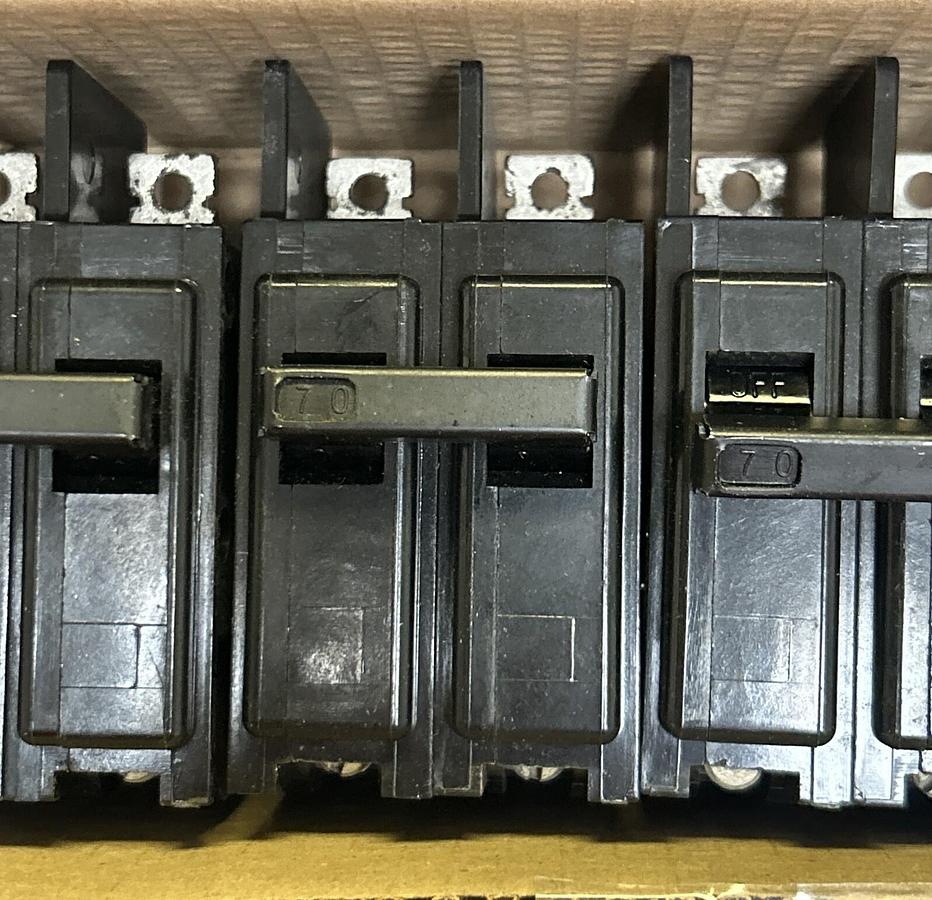 Used ITE,EQ-B70,CIRCUIT BREAKER 70A 240V 2P LOT OF 6