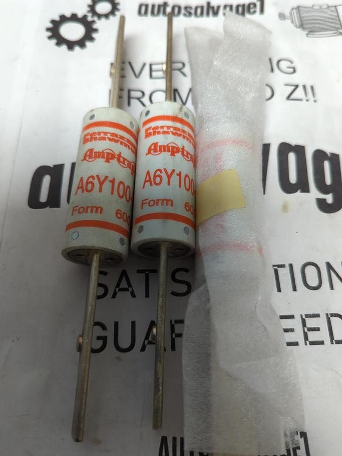 FERRAZ SHAWMUT,A6Y100-3,AMP TRAP 100 AMP FUSES LOT OF 3