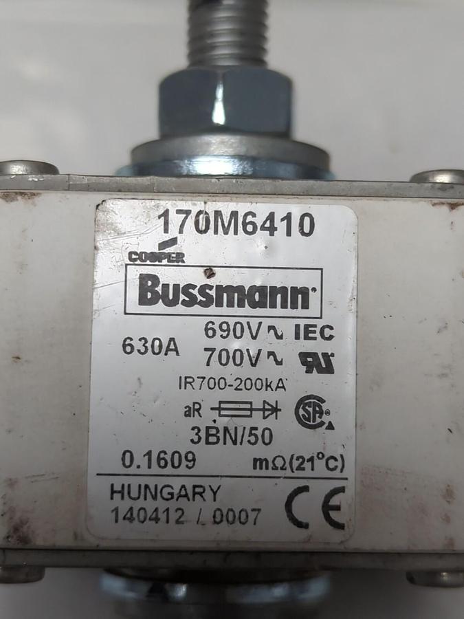 Used COOPER BUSSMANN,170M6410,FUSE 630 AMP 690/700V PRE-OWNED