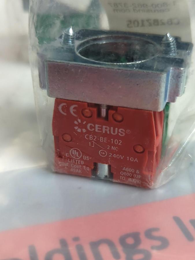 CERUS,CB2BZ105,AUXILLIARY CONTACT BLOCK 240V 10A LOT OF 7 NOS