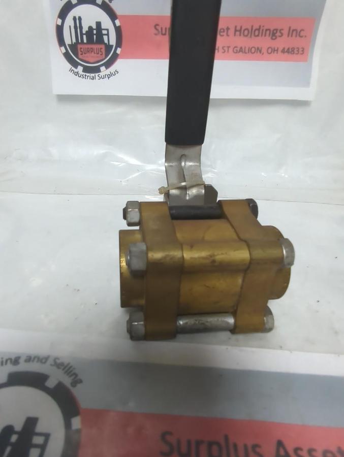 Used WHITEY,B-65TF16-W1,3-PIECE BALL VALVE 1500 PSI PRE-OWNED