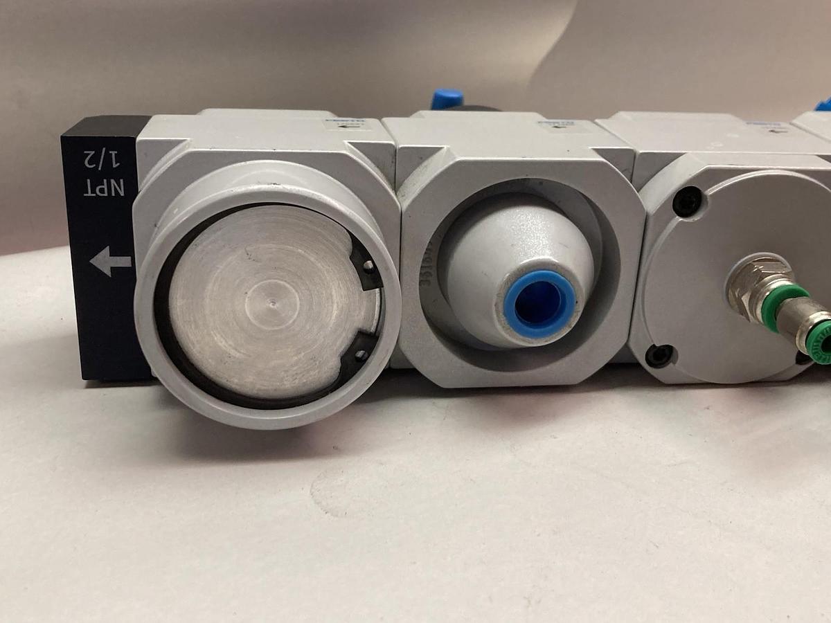 Used Festo,LFR-D-5M-MIDI,Filter Pressure Reducing Valve w/Gauges and Valves