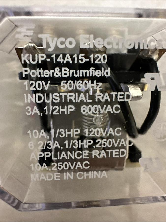 Used Potter&Brumfield,KUP-14A15-120,Relay NEW
