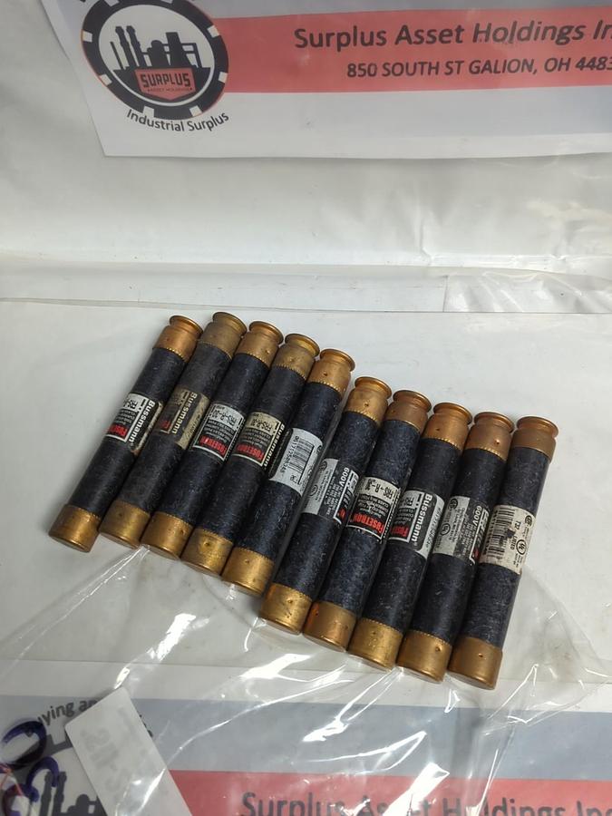 Used COOPER BUSSMANN,FRS-R-30,FUSETRON 30 AMP FUSE LOT OF 10 PRE-OWNED