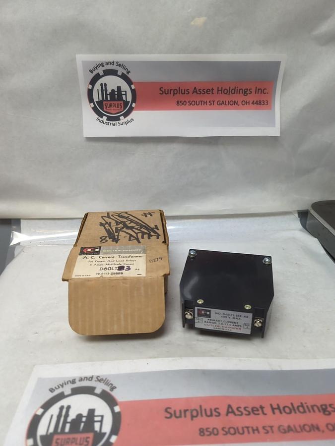 CUTLER-HAMMER,D60LT3,CURRENT TRANSFORMER SERIES A2 600 V NOS